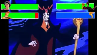 Aladdin and Hercules vs. Jafar with healthbars