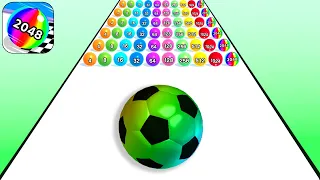 📌Satisfying Mobile Game Ball Run 2048 Play 100000 Levels Tiktok Gameplay Walkthrough iOS,Android