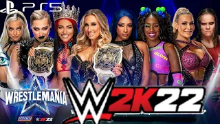 WWE 2K22 WM 38 WWE WOMEN'S TAG TEAM CHAMPIONSHIP FATAL 4 WAY TORNADO TAG [1080P 60 FPS PS5]