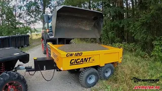 ATV and UTV trailer - dumper. Mustang trailers for ATV and UTV.