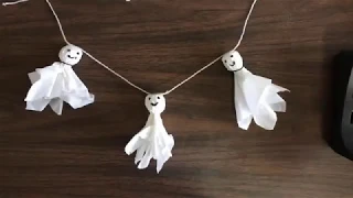 Tissue Paper Halloween Ghosts | DIY Halloween Decorations