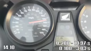 Honda CB 1300 0 - 100 - 200 - Top Speed Acceleration