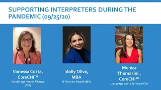 Supporting Interpreters during the Pandemic