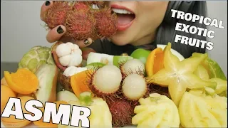 ASMR TROPICAL EXOTIC FRUITS (EATING SOUNDS) NO TALKING | SAS-ASMR