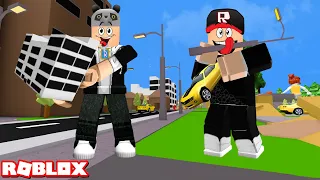 Şehirdeki Her Şeyi Yiyoruz ve Dev Gibi Oluyoruz!! - Panda ile Roblox Eat And Destroy!