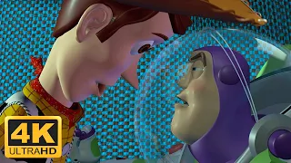 Toy Story (1995) Woody & Buzz Fight, Woody VS Buzz, Woody & Buzz Argue (Remastered 4K 60FPS)