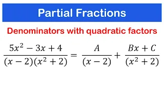 Partial Fractions - Denominator with quadratic factors | SHS 1 ELECTIVE MATH