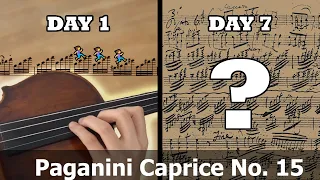 Learning Paganini Caprice No. 15 in One Week?