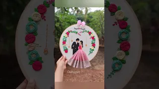 Beautiful Wedding Hoop Art ❤️ #embroidery #handembroidery #weddinggift #weddingday #love