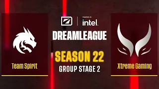 Dota2 - Team Spirit vs Xtreme Gaming - Game 1 - DreamLeague Season 22 - Group Stage 2