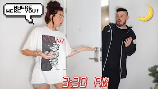 SNEAKING BACK IN THE HOUSE AT 3AM PRANK ON GIRLFRIEND!