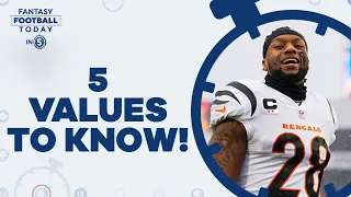 5 ADP Values You Need To Know! Best/Worst Player Values! (Fantasy Football Today in 5)