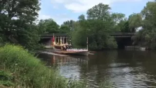 Gloriana - The Queen's Rowbarge in the Magna Carta Flotilla