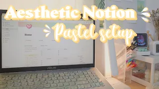 HOW TO MAKE YOUR NOTION SETUP AESTHETIC l Pastel Notion + free template