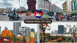 Phnom Penh City 2024 | Developing City of Asian | Cambodia 🇰🇭 #cityview #streetview #phnompenhcity