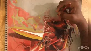 3D Hellboy Drawing