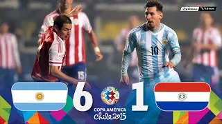 Argentina 6 x 1 Paraguay ● 2015 Copa América Semifinal Extended Goals & Highlights HD