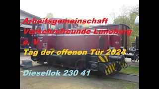 Arbeitsgemeinschaft Verkehrsfreunde Lüneburg e. V. Tag der offenen Tür 2024 Diesellok 230 41