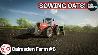 Sowing Oats, Spreading Fertilizer & Removing stones - Calmsden Farm #6 FS22 Let's Play