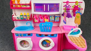 14 Minutes Satisfying with Unboxing Cute Pink Laundry Play Set ASMR