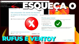 Esqueça o RUFUS e VENTOY! Como INSTALAR o NOVO Windows 11 SEM REQUISITOS em QUALQUER PC! UM CLIQUE