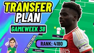 FPL FINAL GW38 | TOP 5K RANK | MY TRANSFER PLAN! ✅ | Fantasy Premier League 2023/2024!