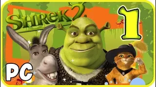 Shrek 2 Game Walkthrough Part 1 (PC) - No Commentary - Shrek's Swamp