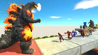 Who Can Withstand Atomic Breath From BURNING GODZILLA - Animal Revolt Battle Simulator