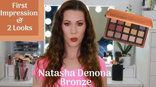 Natasha Denona Bronze Eyeshadow Palette | WOW!! First Impression and 2  Looks
