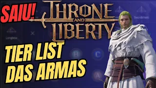 MELHORES COMBINAÇÕES DE ARMAS NO THRONE AND LIBERTY