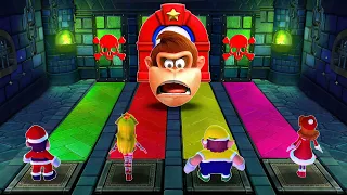 Mario Party 10 Minigames - Santa Mario Vs Peach Vs Wario Vs Daisy (Hardest Difficulty)