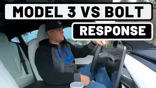 MODEL 3 VS CHEVY BOLT... A response to questions and comments