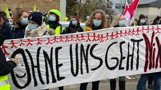 Warnstreik Uniklinik Frankfurt, 24.11.2021