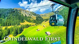 Riding the cable car to Grindelwald First 🇨🇭 Switzerland 4K