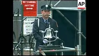 WRAP 9/11 victims at Ground Zero, victim's families ADDS bell, Bush arrival at Pentagon