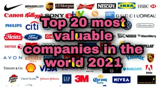 Top 20 most valuable companies in the world 2021