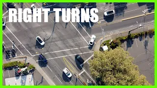 How to Make Right Turns at Different Types of Intersections