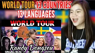 Randy Dongseu - World Tour to 13 Countries and sing in 13 different Languages I REACTION VIDEO