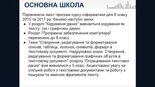 Змістовно-методичні аспекти викладання інформатики в початковій та основній школі у 2019-2020 н.р.