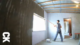 Puttying walls with a roller