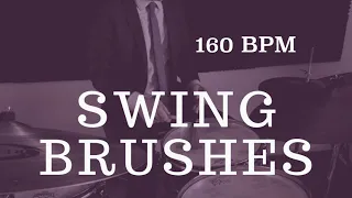 Jazz Drum Brushes Play Along - Medium Swing - 160 BPM