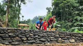 Harvesting potatoes to sell at highland markets | Rebuild fish pond wall - Chúc Tòn Bình