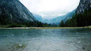 ASMR Дождь на озере Тихий шум дождя для сна Для медитации и отдыха Красивая природа в горах АСМР
