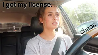 I GOT MY LICENSE *first time driving alone*