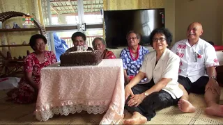 Fijian President and Madam First Lady visits a 103 year old Ms. Mere Vakasura at her home in Namadi