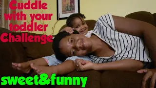 Cuddle your toddler while watching TV to see her reaction .#cuddletoodlerchallenge #Tiktok #shorts