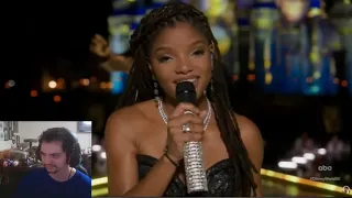 Disney Princesses unite Rock Reacts Disney World 50: Halle Bailey "Can You Feel the Love Tonight"