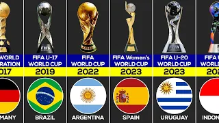 Winners of Every FIFA World Cup In History | Men's, Women's, U-20, U-17