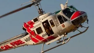 Awesome Start Up and Take Off CAL FIRE UH-1H Huey