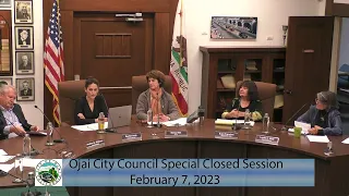 February 7, 2023 Ojai City Council Special Closed Session Meeting